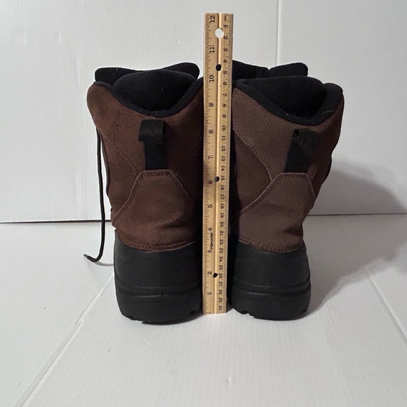 Quest Pac Thinsulate insulation brown leather winter snow boots men size 10 main image 6